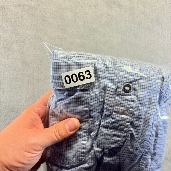 ExOfficio Button Up Shirt Men's 2XL Blue Check Long Sleeve Vented Fishing - Picture 8 of 8